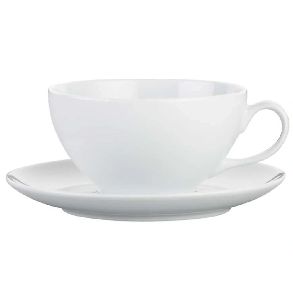 2 Piece Cups Set‎ Crate and Barrel Cappuccino Cup White with Matching Plates